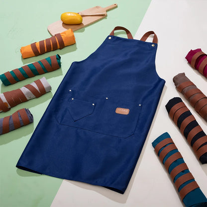 Customized Waterproof Kitchen Apron with Pockets & Logo Print