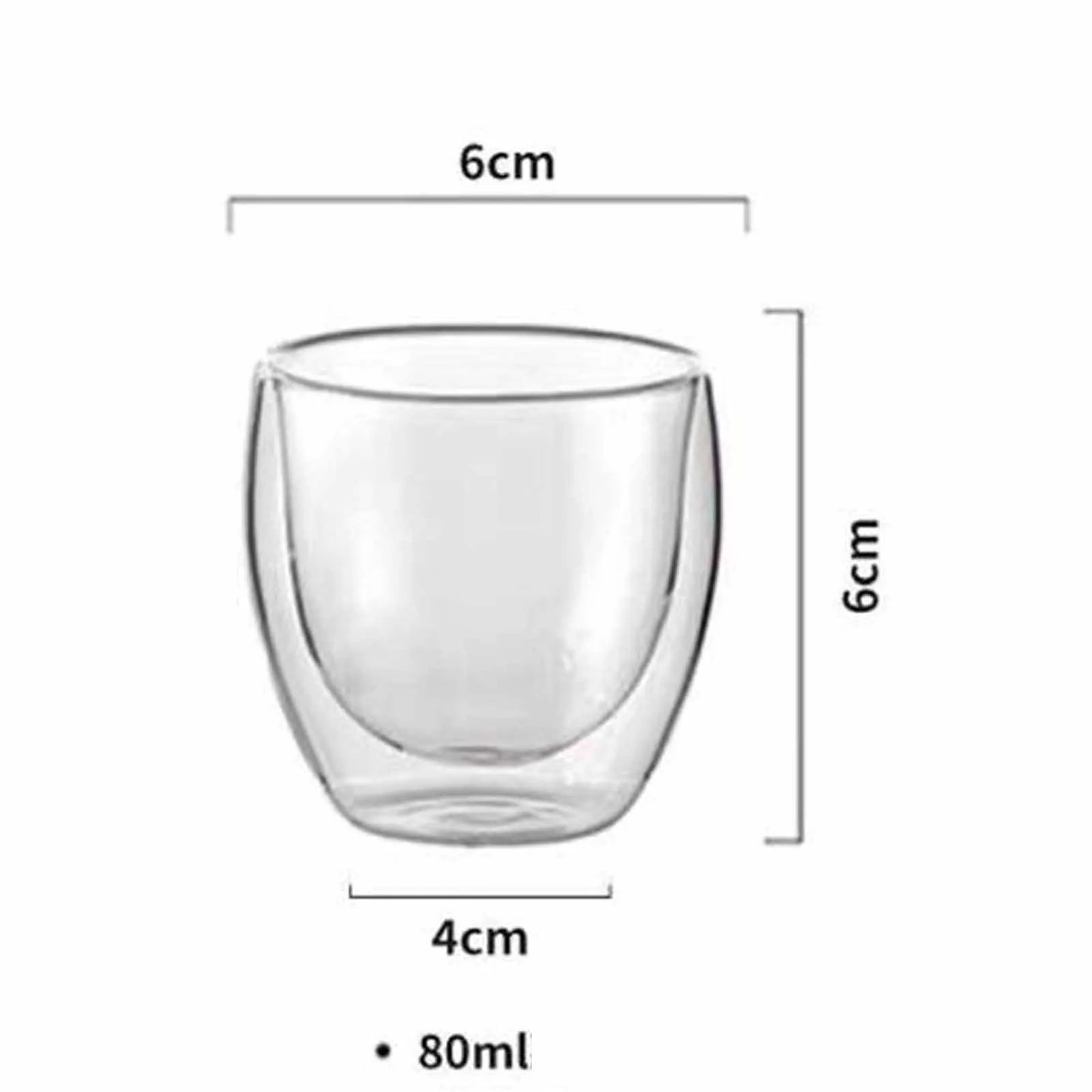 Double Wall Glass Cup for Coffee & Tea