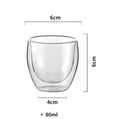 Double Wall Glass Cup for Coffee & Tea
