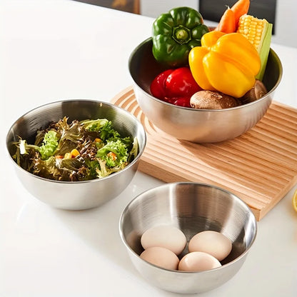 3PCS Stainless Steel Mixing Bowl Set with Measurements