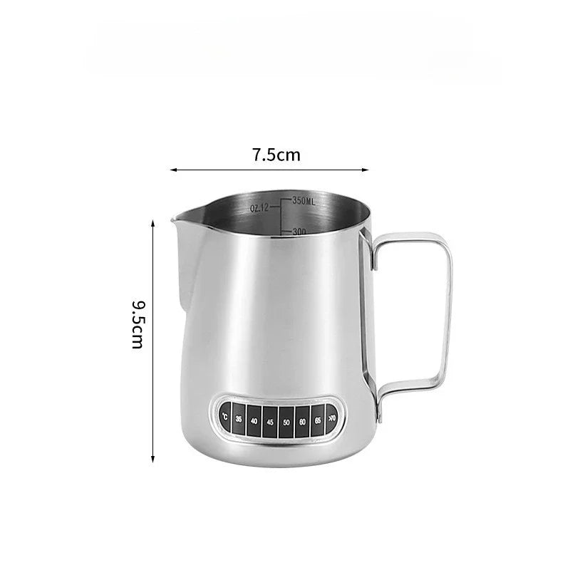 Stainless Steel Milk Frothing Jug with Temperature Sensor