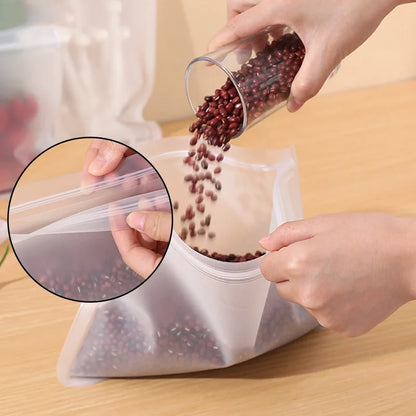 5PCS Reusable Silicone Food Storage Bags