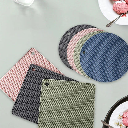 Heat Resistant Silicone Cup Coasters & Pot Holder Set (2/4 PCS)