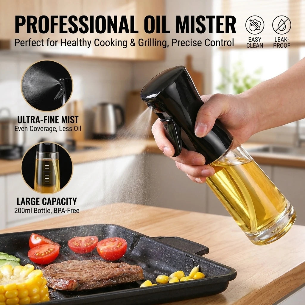200ML/300ML Oil Spray Bottle for Cooking & BBQ