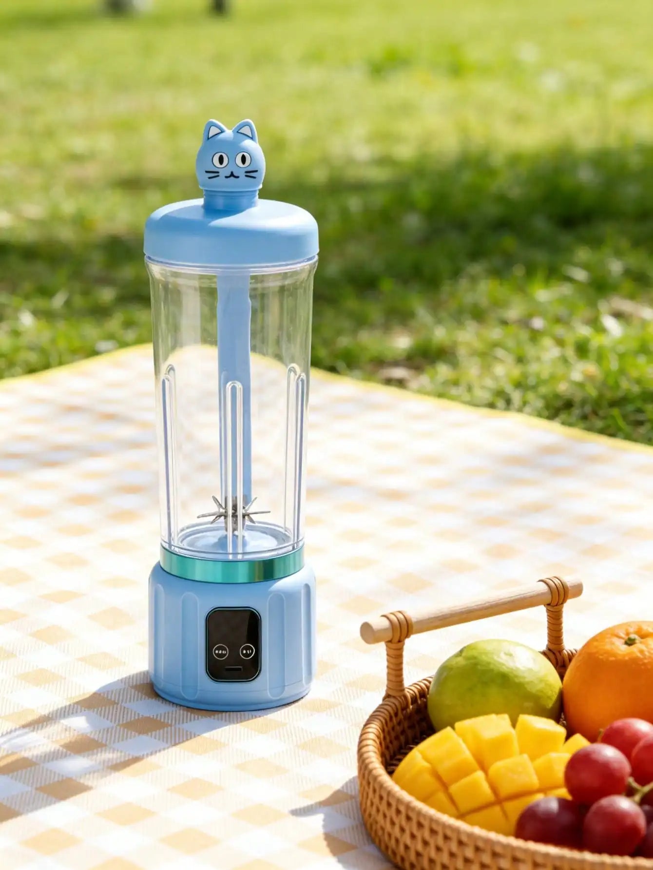 Portable USB Rechargeable 12-Blade Mini Juicer Blender (500ML)
