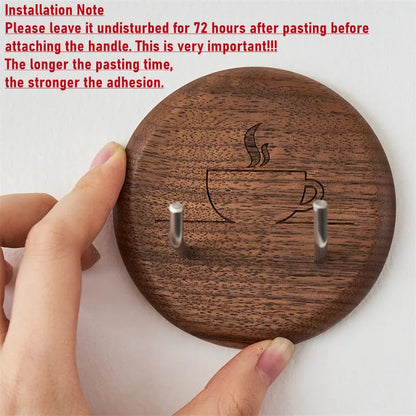 Walnut Wood Portafilter Wall Rack Holder