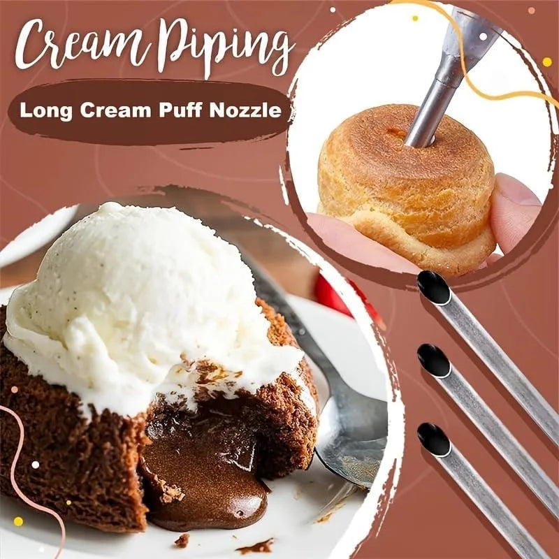 2PCS Stainless Steel Cake Decorating Piping Nozzles
