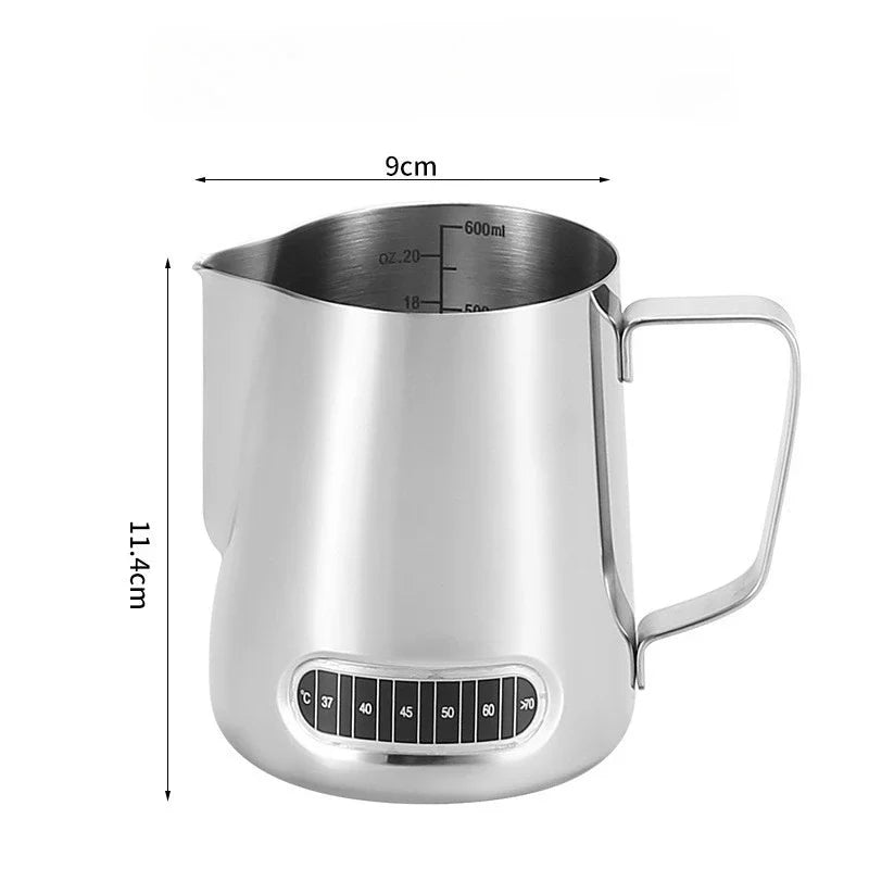 Stainless Steel Milk Frothing Jug with Temperature Sensor