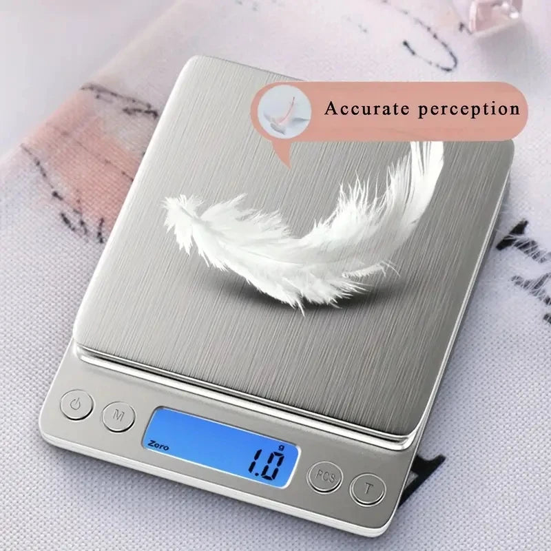 Stainless Steel Digital Kitchen Scale with LCD Display