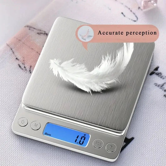 Stainless Steel Digital Kitchen Scale with LCD Display