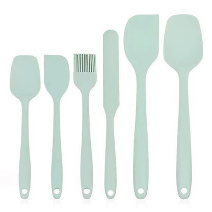 6PCS Silicone Heat Resistant Spatula Set