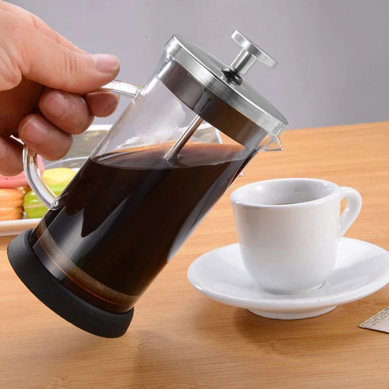 JUSTINLAU Glass French Press Coffee Maker with Filter