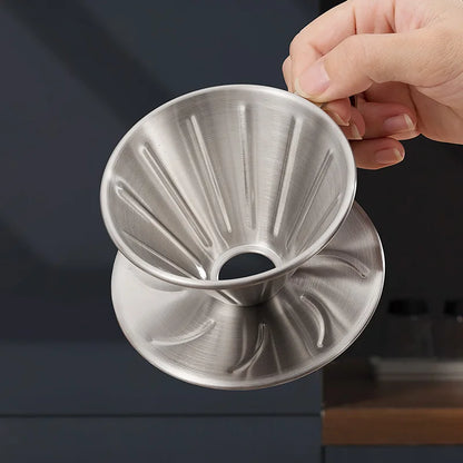 304 Stainless Steel V-Shaped Pour Over Coffee Filter