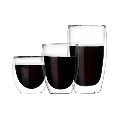 Double Wall Glass Cup for Coffee & Tea