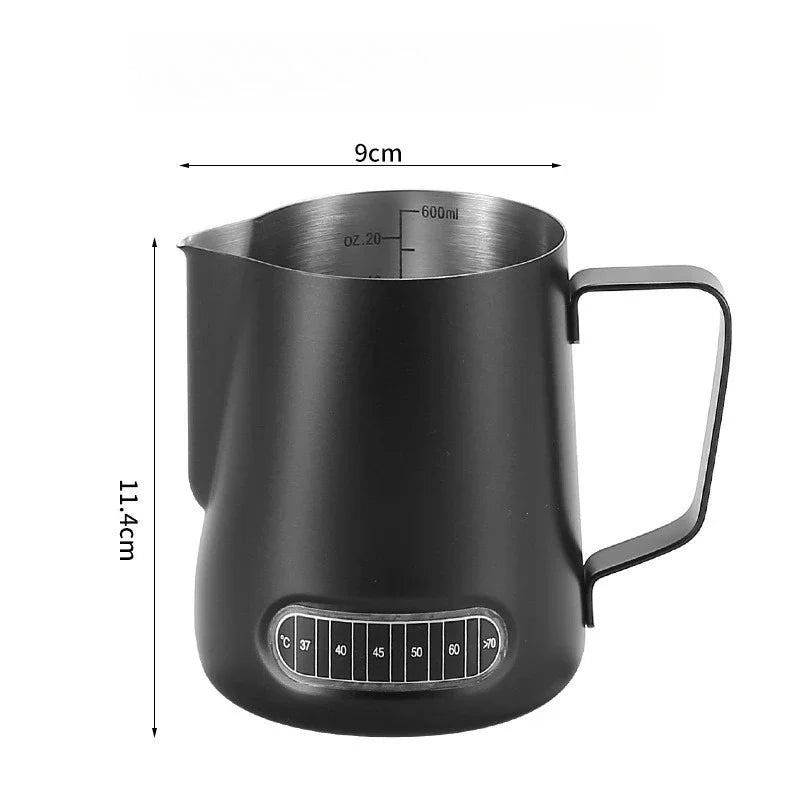 Stainless Steel Milk Frothing Jug with Temperature Sensor