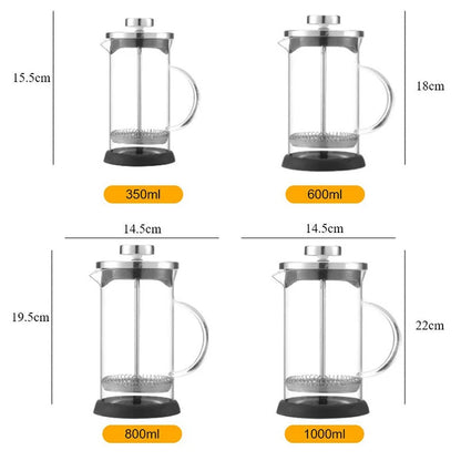 JUSTINLAU Glass French Press Coffee Maker with Filter