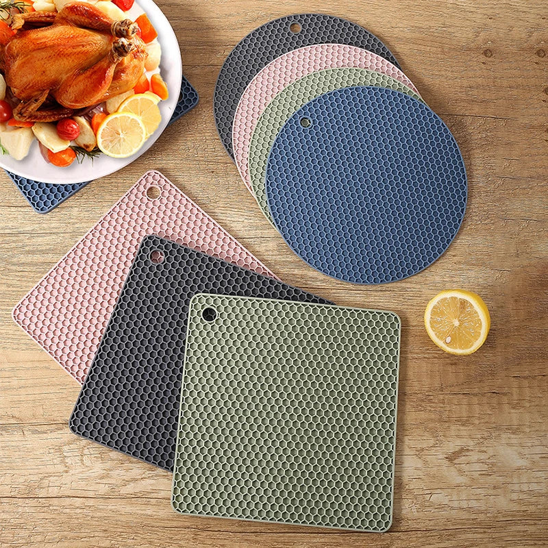 Heat Resistant Silicone Cup Coasters & Pot Holder Set (2/4 PCS)