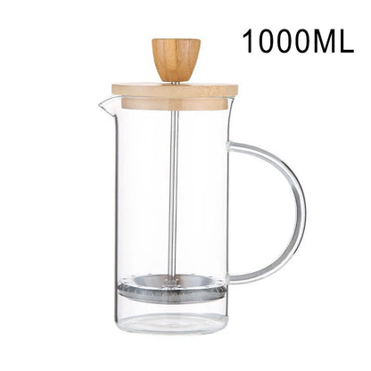 JUSTINLAU Glass French Press Coffee Maker with Filter