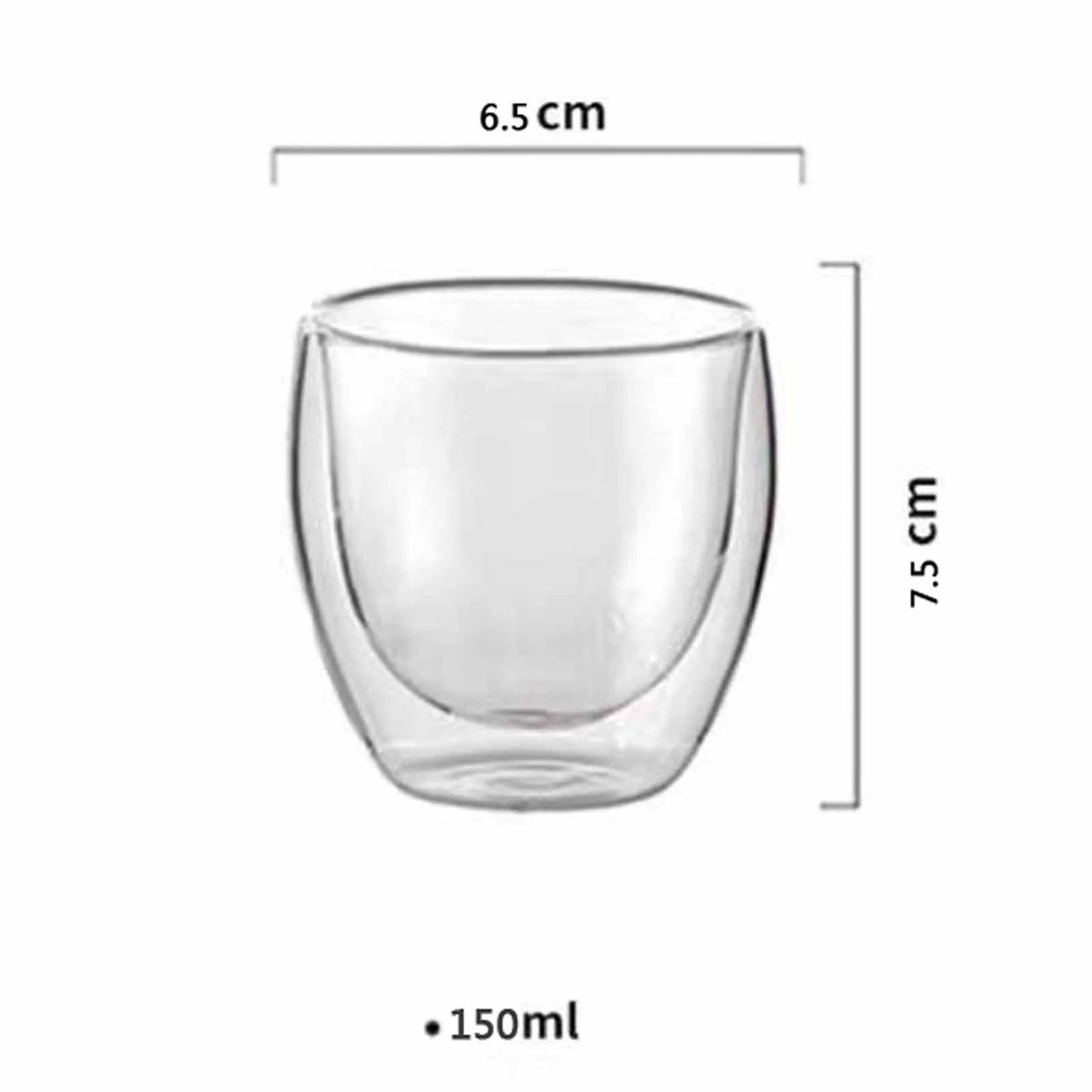 Double Wall Glass Cup for Coffee & Tea