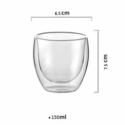 Double Wall Glass Cup for Coffee & Tea