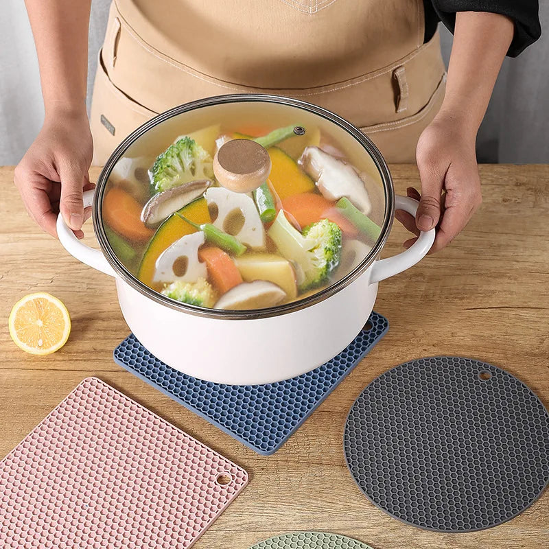 Heat Resistant Silicone Cup Coasters & Pot Holder Set (2/4 PCS)