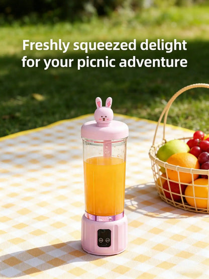 Portable USB Rechargeable 12-Blade Mini Juicer Blender (500ML)