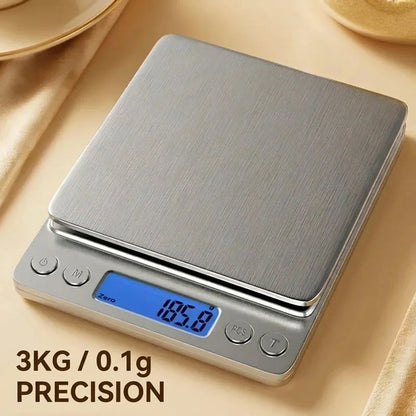 Stainless Steel Digital Kitchen Scale with LCD Display