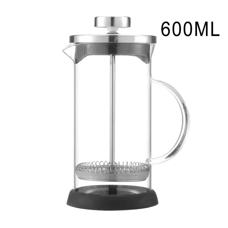 JUSTINLAU Glass French Press Coffee Maker with Filter