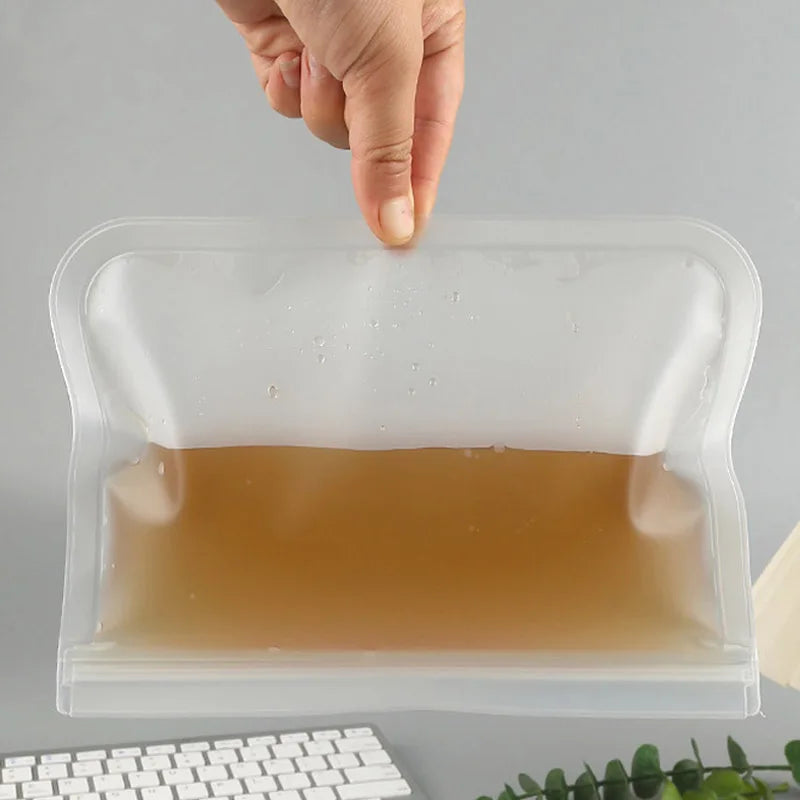 5PCS Reusable Silicone Food Storage Bags