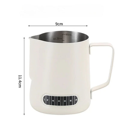 Stainless Steel Milk Frothing Jug with Temperature Sensor