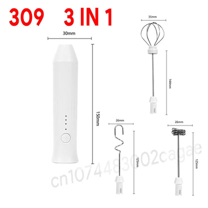 Handheld Electric Milk Frother Whisk Mixer