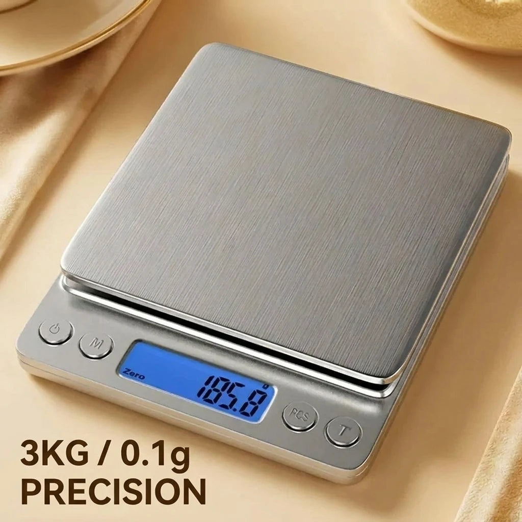 Stainless Steel Digital Kitchen Scale with LCD Display