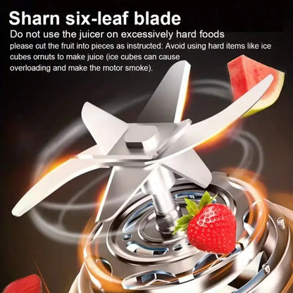 Portable USB Rechargeable 12-Blade Mini Juicer Blender (500ML)