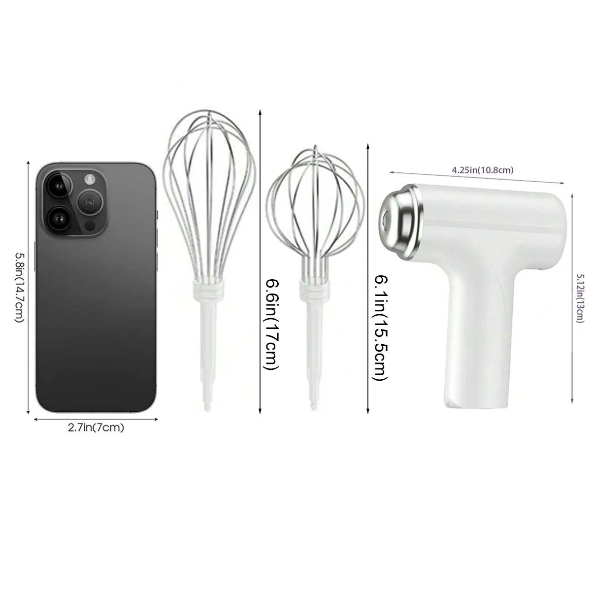 Wireless Electric Handheld Egg Beater Mixer