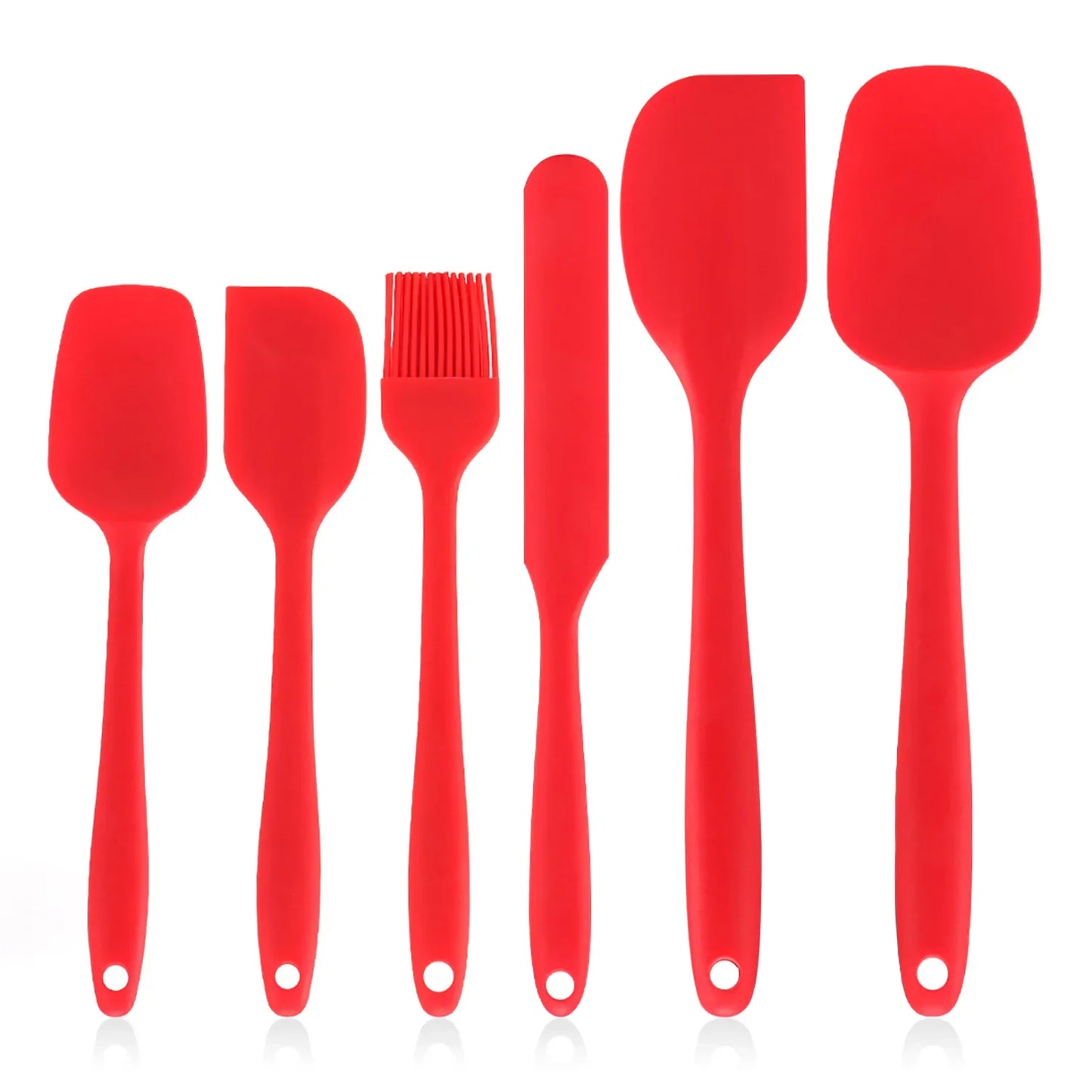 6PCS Silicone Heat Resistant Spatula Set