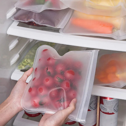5PCS Reusable Silicone Food Storage Bags
