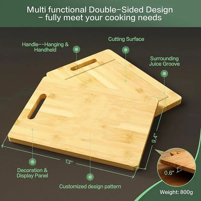 Thickened Bamboo Wooden Cutting Board for Kitchen Use