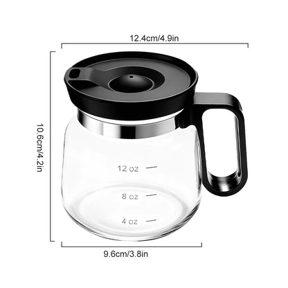 Heat Resistant Glass Coffee Cup with Lid