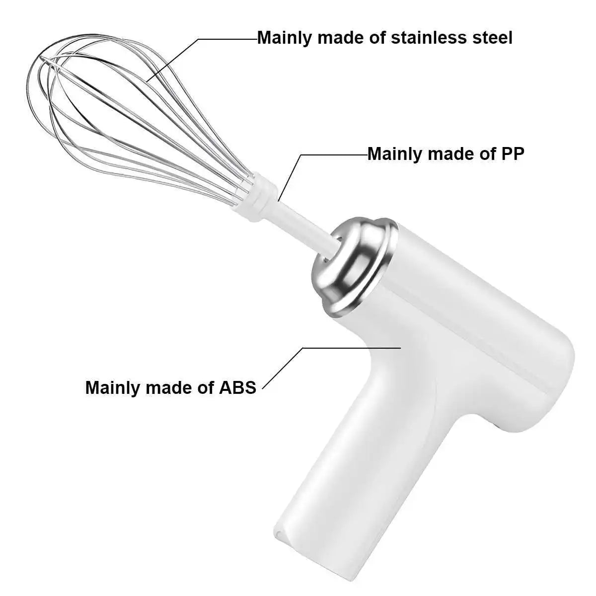 Wireless Electric Handheld Egg Beater Mixer