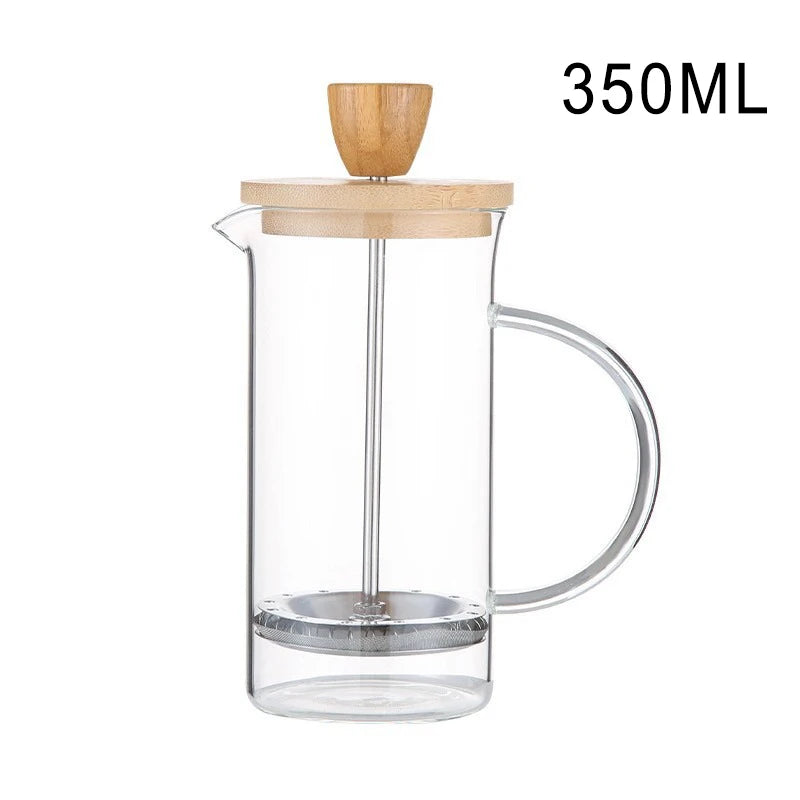 JUSTINLAU Glass French Press Coffee Maker with Filter