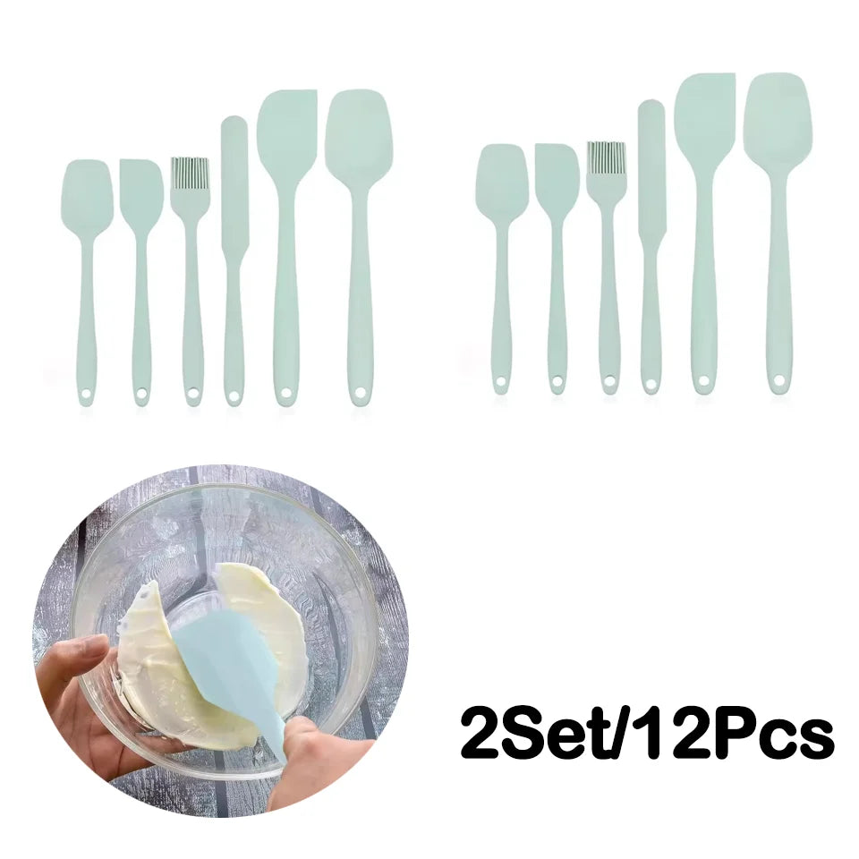 6PCS Silicone Heat Resistant Spatula Set