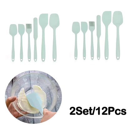 6PCS Silicone Heat Resistant Spatula Set