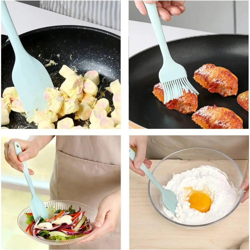 6PCS Silicone Heat Resistant Spatula Set