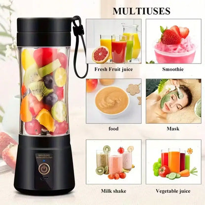 Portable USB Rechargeable 12-Blade Mini Juicer Blender (500ML)